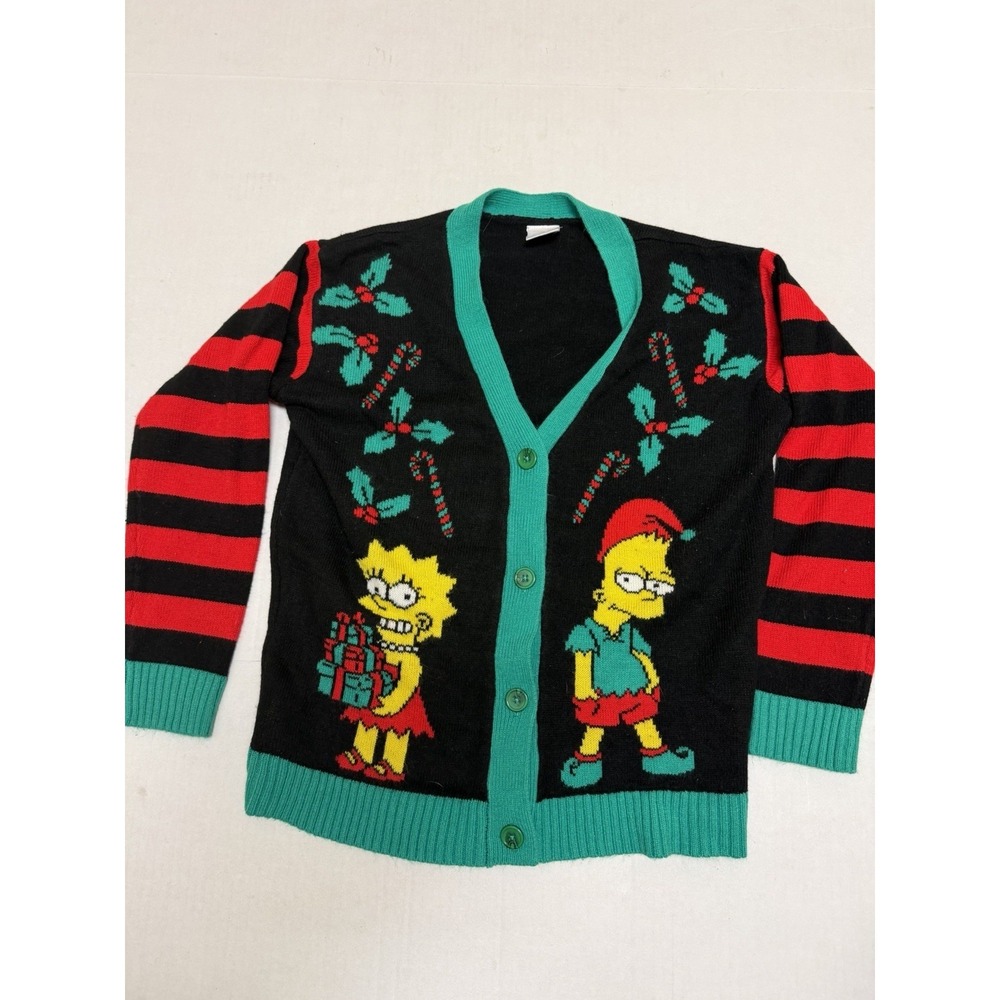 The Simpsons ugly sweater button up cardigan, christmas, NoTag,‎ women's medium